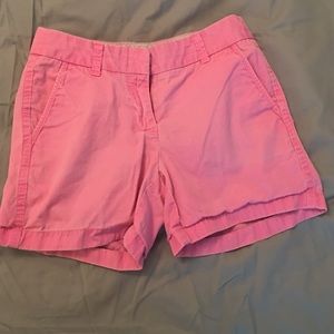 Pink J.Crew chino shorts