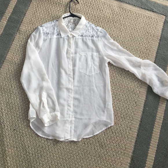 Cream too with white lace detail at top