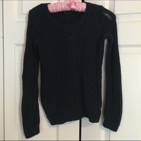 Navy blue knit sweater
