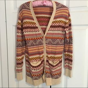 patterned cardigan