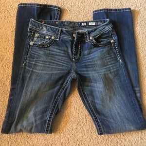 MISS ME Signature-Rise Boot Cut Jeans