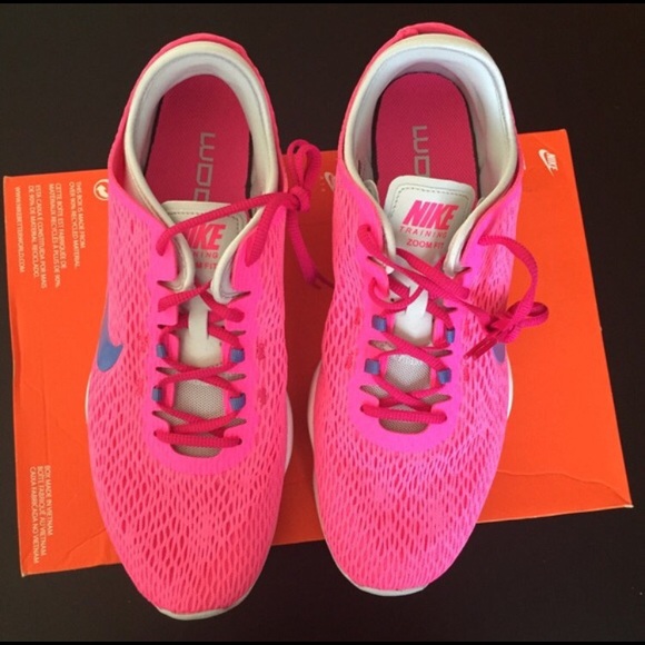 NIKE WOMENS ZOOM PINK Trainers Sz 9 new - Picture 3 of 4