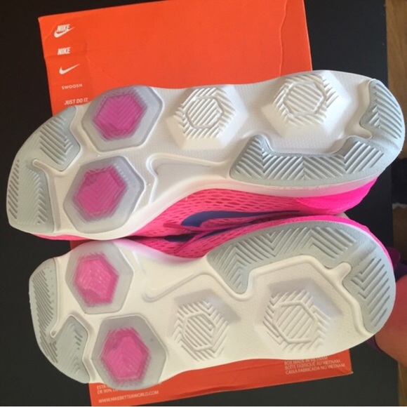 NIKE WOMENS ZOOM PINK Trainers Sz 9 new - Picture 4 of 4