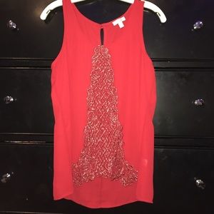 Red Sleeveless Top