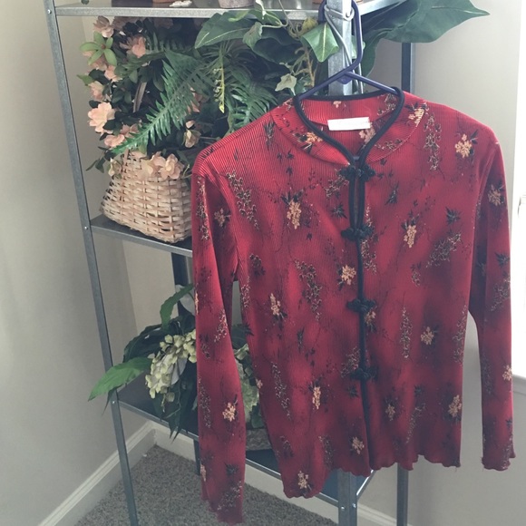Button down Asian style top
