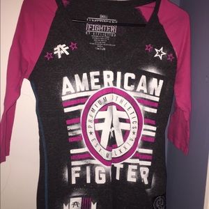 American fighter quarter sleeve shirt
