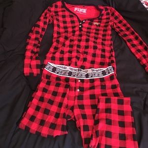 Two piece pink sleep ware