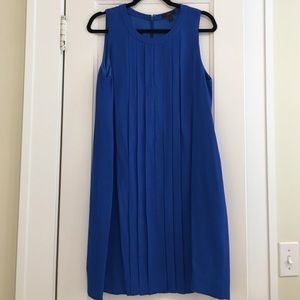 Electric blue J. Crew pleated shift dress 10