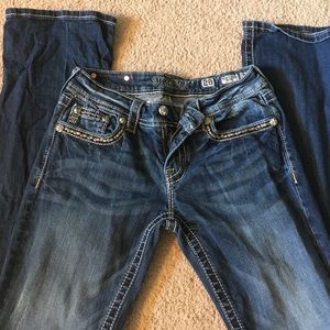 MISS ME Signature-Rise Boot Cut Jeans