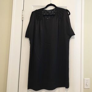 Black silk French Connection mini dress 10