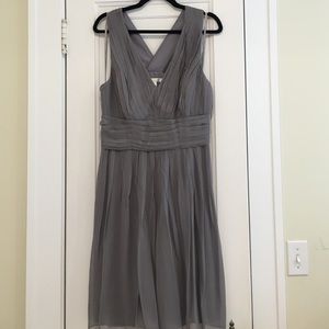 NWT Ann Taylor grey chiffon dress