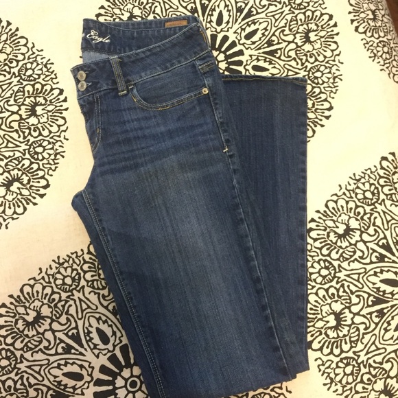 Flare jeans with slight fade