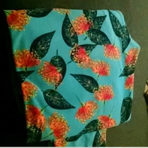 LULAROE size tc teal mimosa leggings