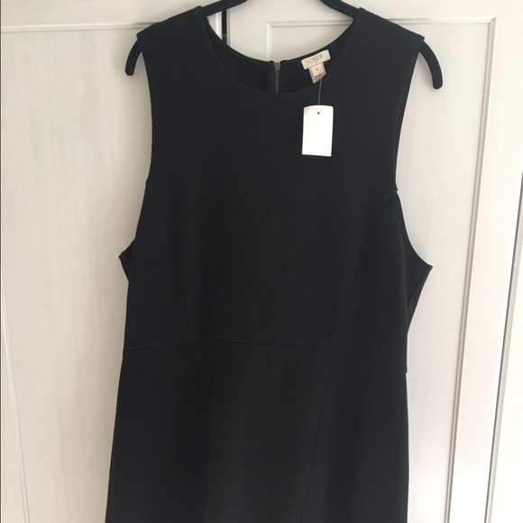 J Crew, A Line, ponte/waffle knit dress, black, 16
