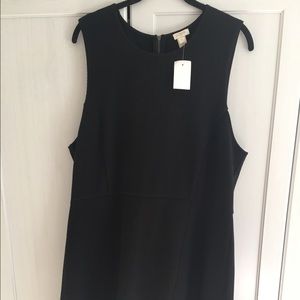 J Crew, A Line, ponte/waffle knit dress, black, 16