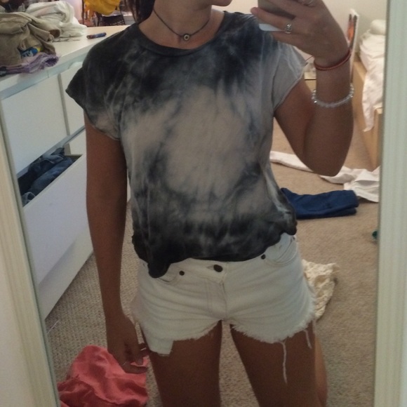 Brandy Melville Black TieDye shirt - Picture 1 of 3