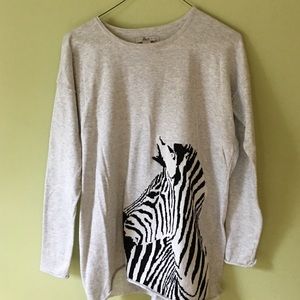 Women's zebra sweater