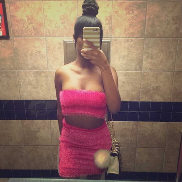 Pink furry set