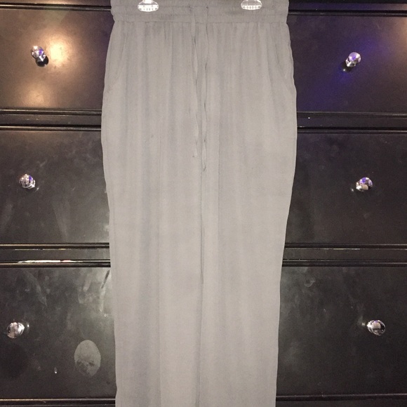 Grey Polyester Pants