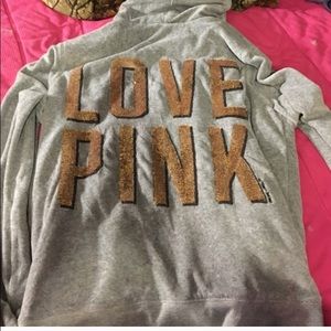 Vs pink soft fur sweatshirt