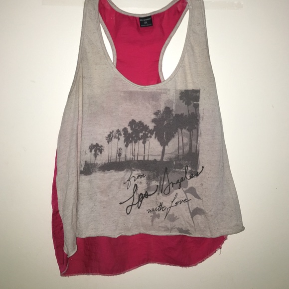 Sports bra cut tank top