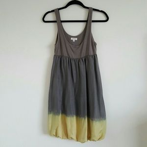 Yellow Gray Gradient Bubble Dress