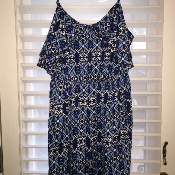 Blue Diamond Print, One Piece, Jump Suit, Size M
