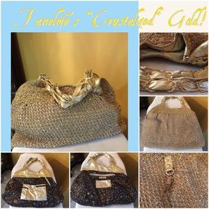 Gold & crystal handbag