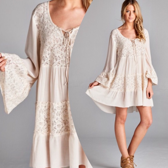 tla2 Dresses & Skirts - BEAUTIFUL LACE TIERED BABYDOLL DRESS/TUNIC