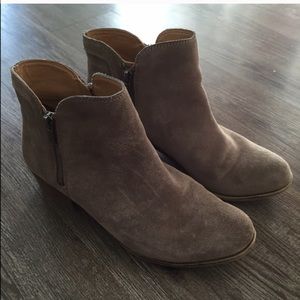 Lucky Brand Booties Grey Suede
