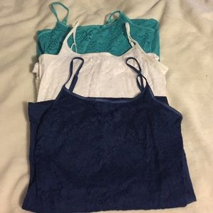 Lace tank tops
