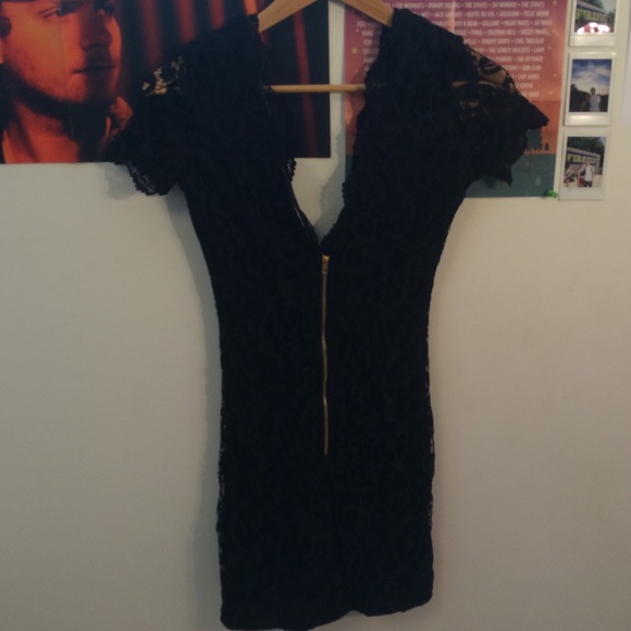 NWOT BLACK LACE DRESS - Picture 2 of 3