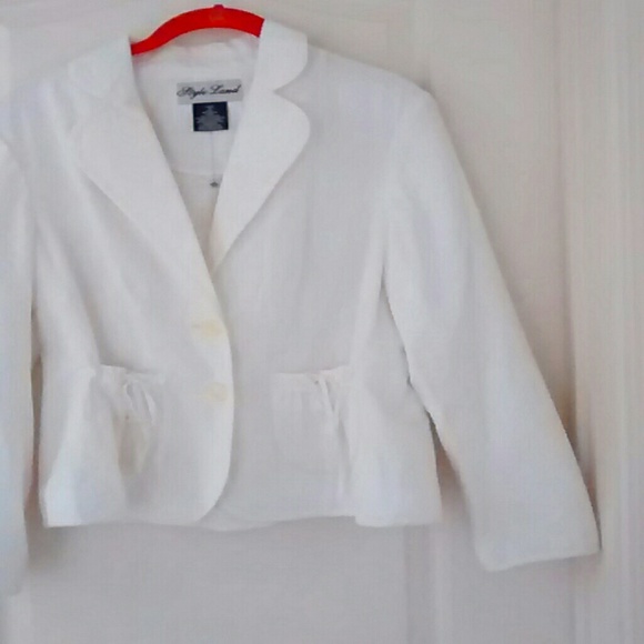 White seersucker Blazer