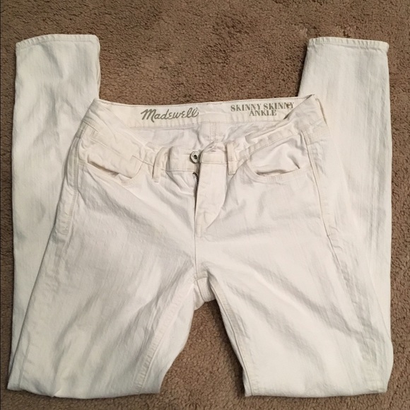 Madewell skinny skinny white jeans