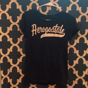 Navy blue and white glitter Aeropostale shirt