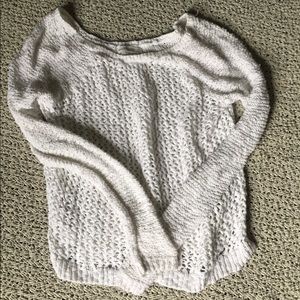 White off the shoulder sweater