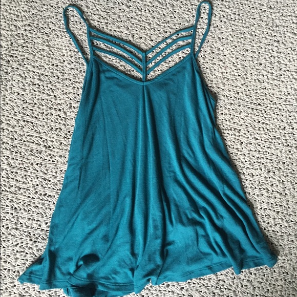Teal strappy tank