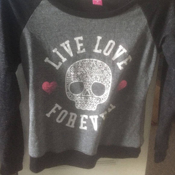 Medium Dark Grey Long Sleeve Fleece Shirt