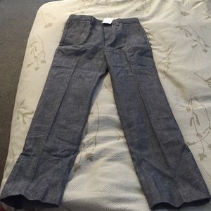 Boys crewcuts size 7 slim suit pant in Chambray