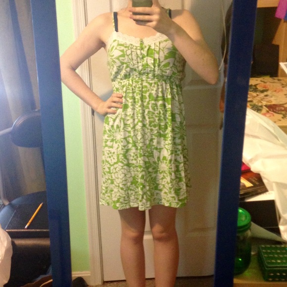 Light Green/white Sundress | Small