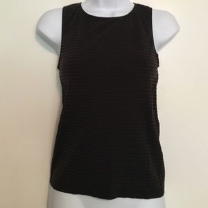 Black with silver pin stripes