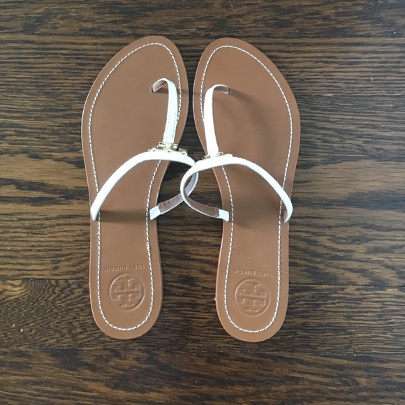 Tory Burch white sandals