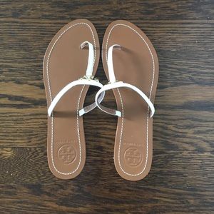 Tory Burch white sandals