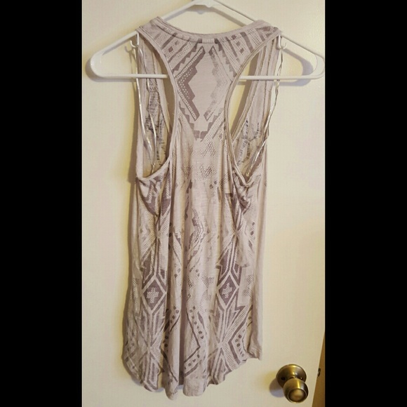 Rock & Republic white/grey feather tank XS - Picture 2 of 3