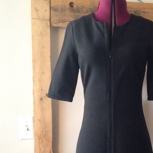 DVF black zipper dress