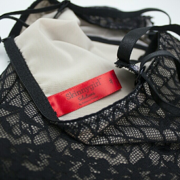 Lacy Black & Nude Cami - Picture 2 of 3