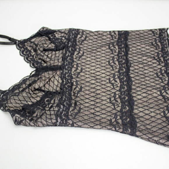 Lacy Black & Nude Cami - Picture 3 of 3