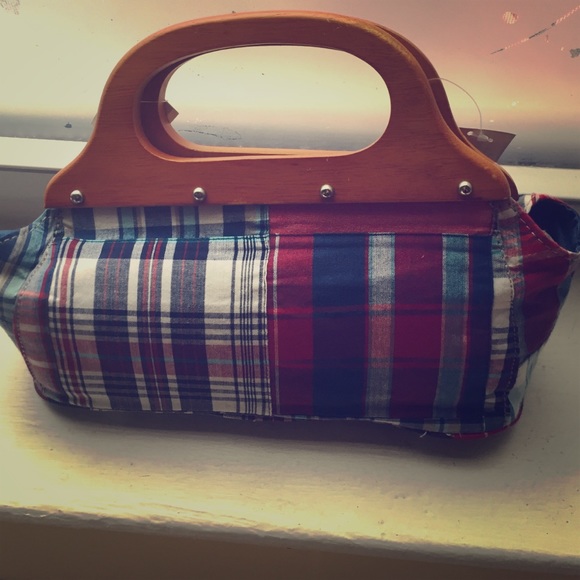 Plaid hand bag - Picture 1 of 3