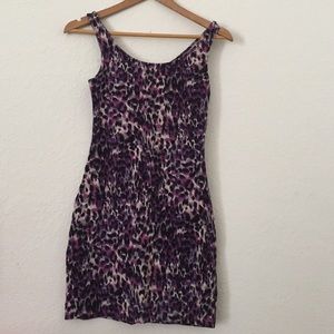 Purple cheetah print dress