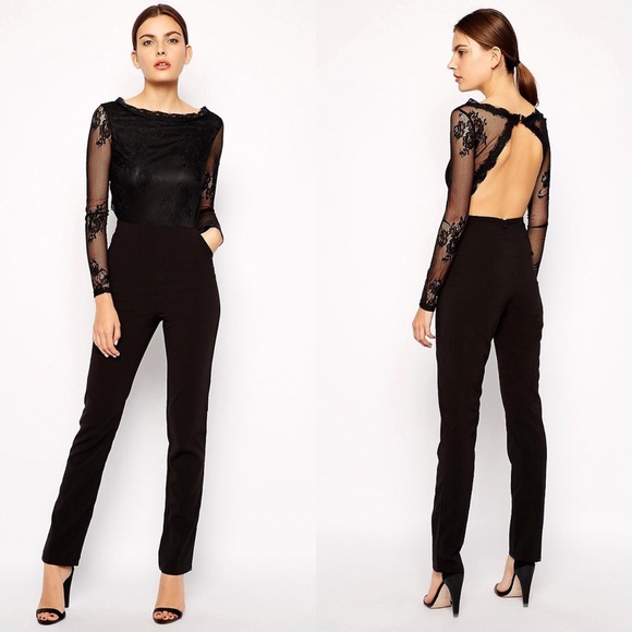 ASOS backless lace jumpsuit
